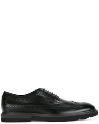 schwarze Leder Brogues von Tod's