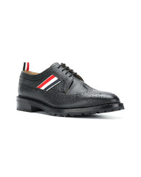 schwarze Leder Brogues von Thom Browne