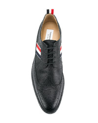 schwarze Leder Brogues von Thom Browne