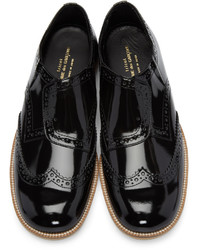 schwarze Leder Brogues von Comme des Garcons