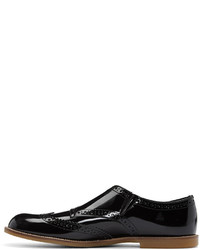 schwarze Leder Brogues von Comme des Garcons