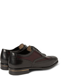 schwarze Leder Brogues von Alexander McQueen