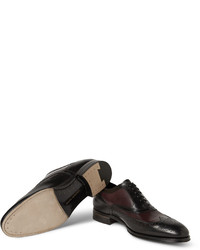 schwarze Leder Brogues von Alexander McQueen