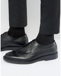 schwarze Leder Brogues von Zign Shoes