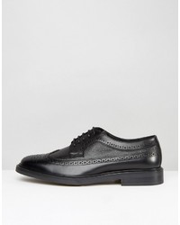 schwarze Leder Brogues von Zign Shoes