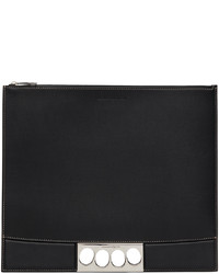 schwarze Leder Clutch Handtasche von Alexander McQueen