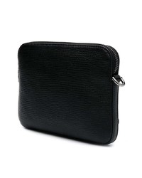 schwarze Leder Clutch Handtasche von Dolce & Gabbana