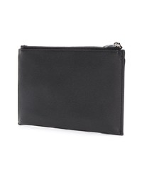 schwarze Leder Clutch Handtasche von Saint Laurent