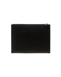 schwarze Leder Clutch Handtasche von Saint Laurent