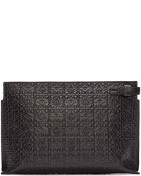 schwarze Leder Clutch Handtasche von Loewe