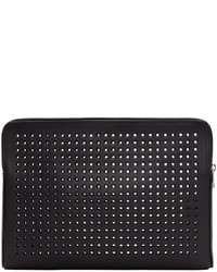 schwarze Leder Clutch Handtasche von A.P.C.