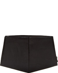 schwarze Leder Clutch Handtasche von Julius