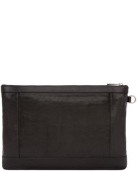 schwarze Leder Clutch Handtasche von Jimmy Choo