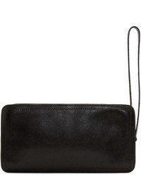 schwarze Leder Clutch Handtasche von Jimmy Choo