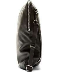 schwarze Leder Clutch Handtasche von Rick Owens