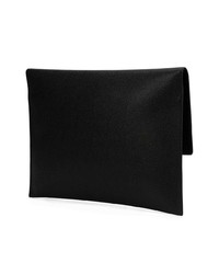 schwarze Leder Clutch Handtasche von Thom Browne
