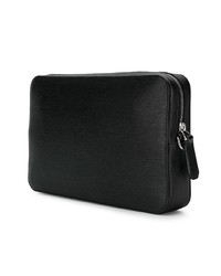 schwarze Leder Clutch Handtasche von Bally