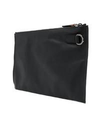 schwarze Leder Clutch Handtasche von Ermenegildo Zegna XXX
