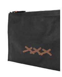 schwarze Leder Clutch Handtasche von Ermenegildo Zegna XXX