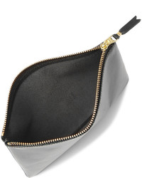 schwarze Leder Clutch Handtasche von Comme des Garcons