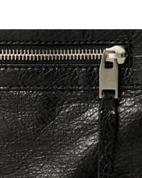 schwarze Leder Clutch Handtasche von Balenciaga