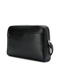 schwarze Leder Clutch Handtasche von Bally