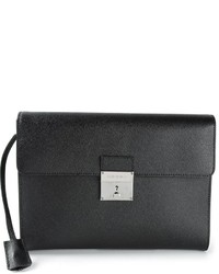 schwarze Leder Clutch Handtasche von Dolce & Gabbana