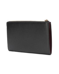 schwarze Leder Clutch Handtasche von Salvatore Ferragamo