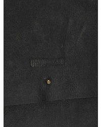 schwarze Leder Clutch Handtasche von Uma Wang