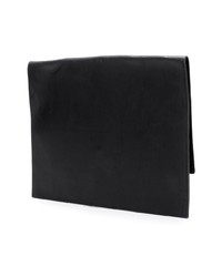 schwarze Leder Clutch Handtasche von Uma Wang