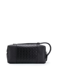 schwarze Leder Clutch Handtasche von Salvatore Ferragamo