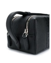 schwarze Leder Clutch Handtasche von Salvatore Ferragamo