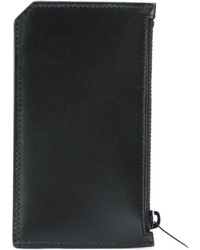 schwarze Leder Clutch Handtasche von Saint Laurent