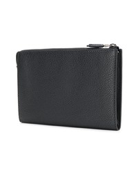 schwarze Leder Clutch Handtasche von Salvatore Ferragamo