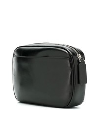 schwarze Leder Clutch Handtasche von Valentino