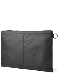 schwarze Leder Clutch Handtasche von Balenciaga