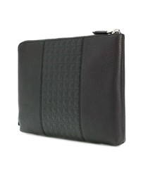 schwarze Leder Clutch Handtasche von Salvatore Ferragamo