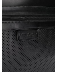 schwarze Leder Clutch Handtasche von Bottega Veneta