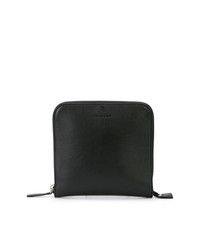 schwarze Leder Clutch Handtasche von Jil Sander