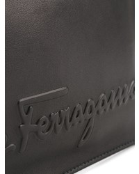 schwarze Leder Clutch Handtasche von Salvatore Ferragamo