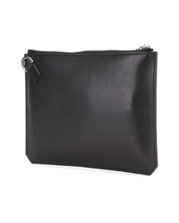 schwarze Leder Clutch Handtasche von Salvatore Ferragamo