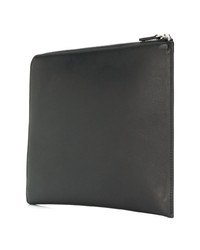 schwarze Leder Clutch Handtasche von Jil Sander