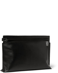 schwarze Leder Clutch Handtasche von Loewe