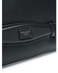 schwarze Leder Clutch Handtasche von Dolce & Gabbana