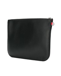 schwarze Leder Clutch Handtasche von Alexander McQueen