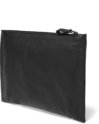 schwarze Leder Clutch Handtasche von Lanvin