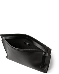 schwarze Leder Clutch Handtasche von Loewe