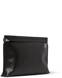 schwarze Leder Clutch Handtasche von Loewe