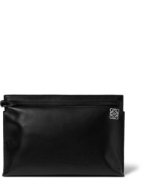 schwarze Leder Clutch Handtasche von Loewe