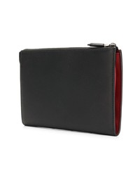 schwarze Leder Clutch Handtasche von Salvatore Ferragamo